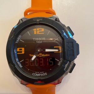 Orange T081420 Tissot Accessories Tissot 853 Trace Touch Mens